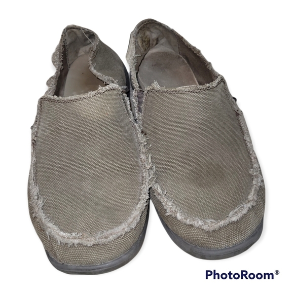 Crocs Canvas Loafers Size 11 Santa Cruz - Picture 1 of 9
